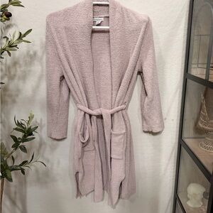 cupcakes & cashmere Plush Shawl Collar Robe in Blush